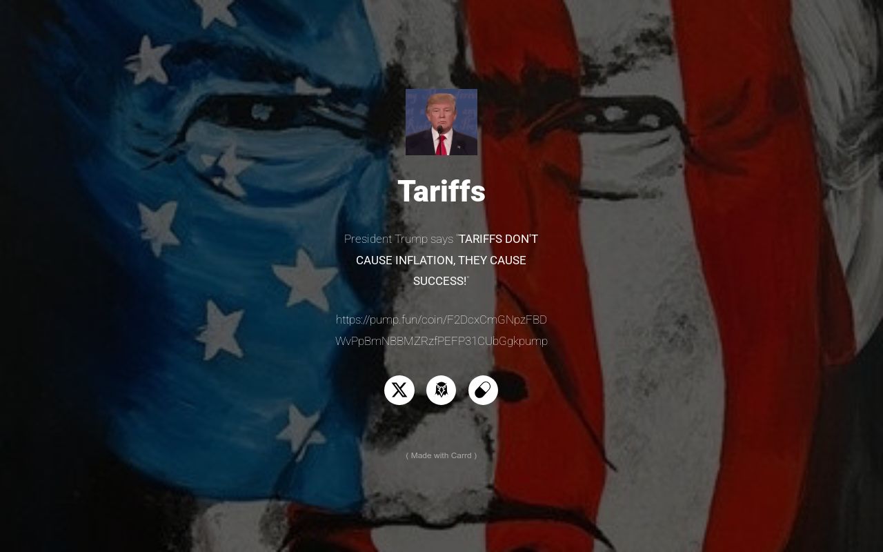 Carrd profile picture for @tariffs